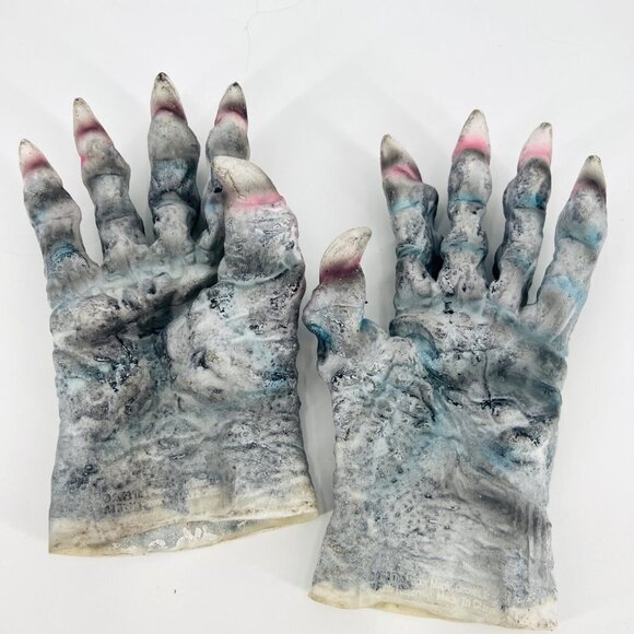 Vintage The Paper Magic Group Rubber Gnarled‎ Hands Gloves Costume Halloween - Picture 3 of 6